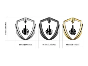 Silicone Emblem Badge Stainless Steel Alloy Edge